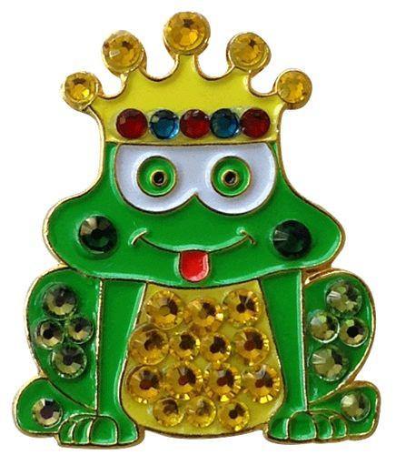 Bonjoc Swarovski Crystal Frog Prince Ball Marker - Gals on and off the Green