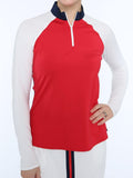 Belyn Key Monterey Long Sleeve Shade Raglan Polo - Gals on and off the Green
