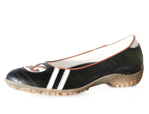 Walter Genuin Coco Ballerina Black/White/Brandy
