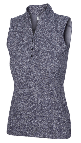 Greg Norman Essentials Heathered Dot Sleeveless Polo (Multiple Colors)