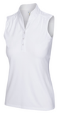 Greg Norman Essentials Heathered Dot Sleeveless Polo (Multiple Colors)