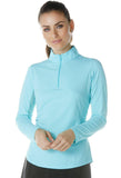 IBKUL Long Sleeve Mock Neck Seafoam