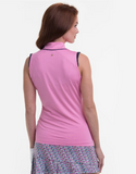 EPNY Picture Perfect Sleeveless Zip Stand Mandarin Polo