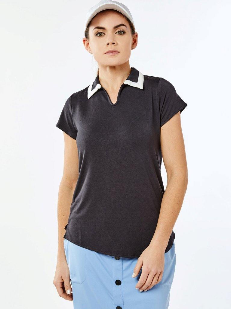 Belyn Key Carlisle Keyhole Short Sleeve Polo - Gals on and off the Green