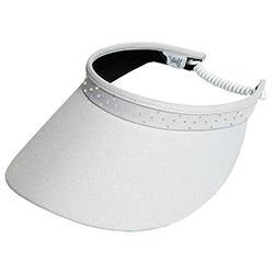 GloveIt White Bling Coil Visor - Gals on and off the Green