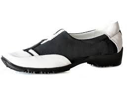 Walter Genuin Pon Pon White/Black Golf Shoe