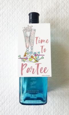 Bloom Designs Bottle Tag Time to ParTee Print - Gals on and off the Green