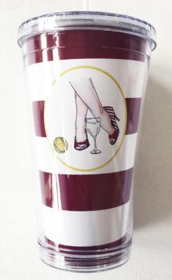 Bloom Designs Wine Now, Tennis Later Tumbler - Gals on and off the Green