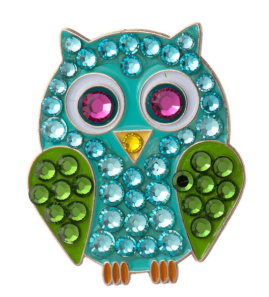Bonjoc Swarovski Crystal Owl Ball Marker - Gals on and off the Green