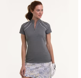 EPNY Amazing Greys Cap Sleeve Mock Polo