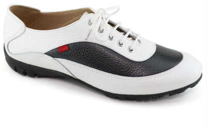 Marc Joseph Hampton Golf Shoe in White & Black