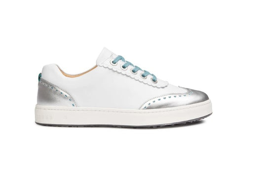 Royal Albartross Primrose Shoe in White/Silver