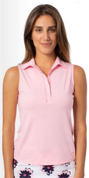 Golftini Sleeveless Ruffle Stretch Polo (Multiple Colors) - Gals on and off the Green